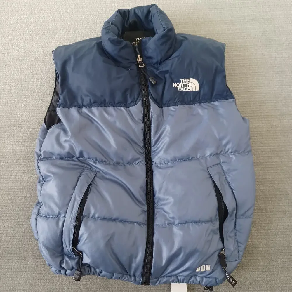 The North Face Vest Kids Size Small Blue 600 Goose Down Nuptse Streetwear